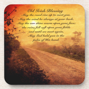 May the Road Rise up to Meet You, Irish Blessing Coaster