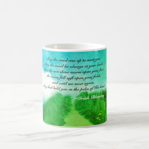 May the Road Rise up to Meet You Irish Blessing Coffee Mug