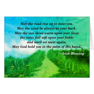 May the Road Rise up to meet you, Irish Card