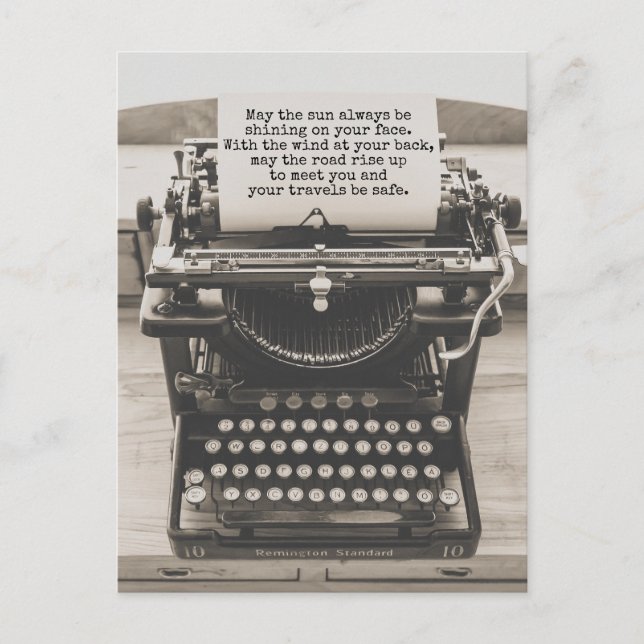 May the Road Rise Up to Meet You - Safe Travels Postcard (Front)