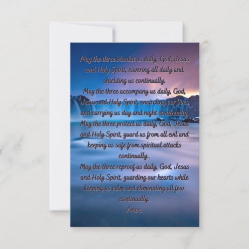 May The Three Bible Prayer Flat Greeting Card