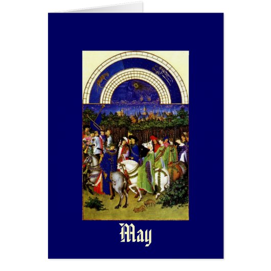May - the Tres Riches Heures du Duc de Berry Cards (Front)
