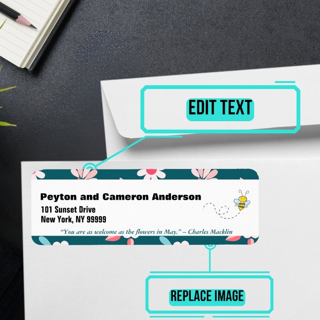 May Themed Personalized Address Label (Please enjoy our mailing labels. There is one for every month.)