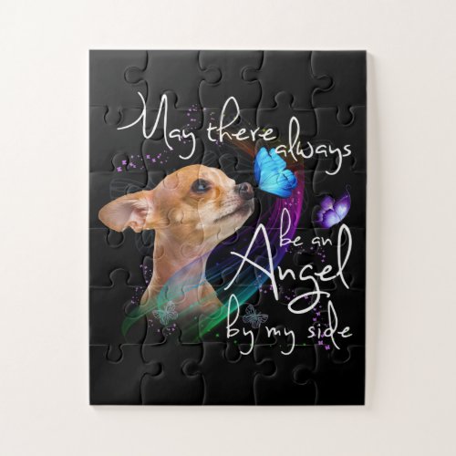 May There Always Be An Angel By My Side Chihuahua Jigsaw Puzzle
