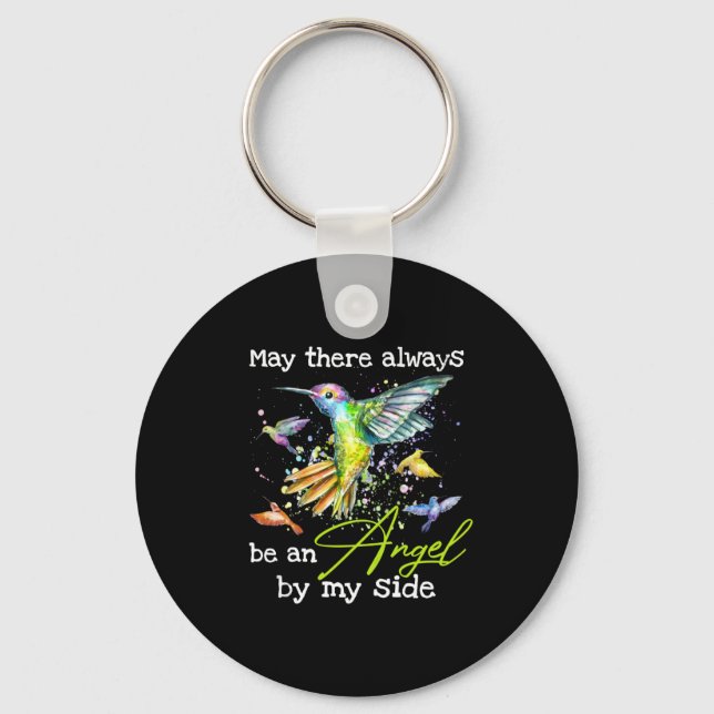 May there always hummingbird be an Angle Keychain (Front)