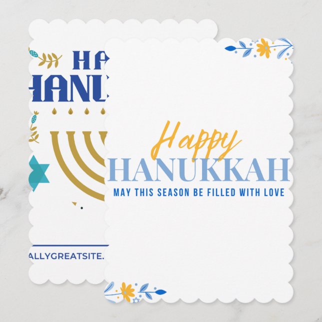 May This Season Be Filled With Love Hanukkah Invit Invitation (Front/Back)