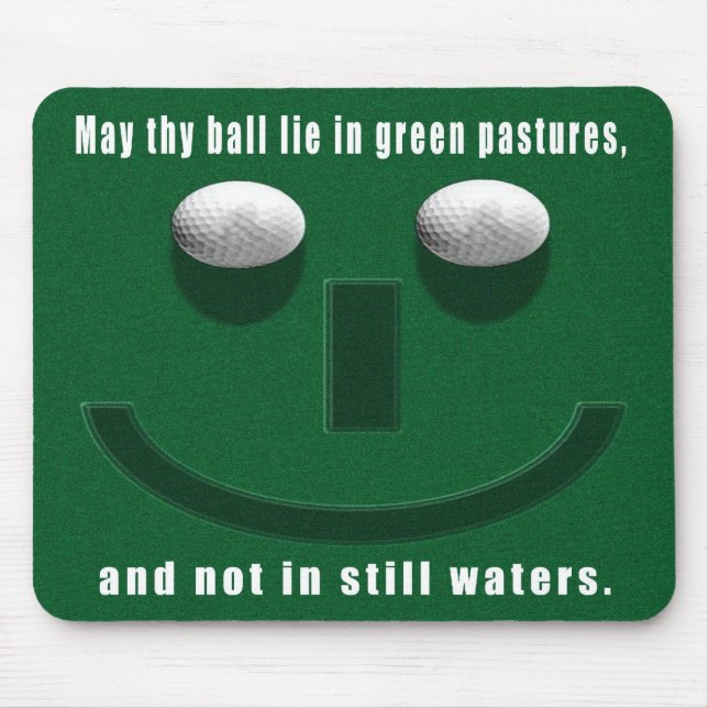 may thy ball lie in green pastures mouse mat/pad pad (Front)