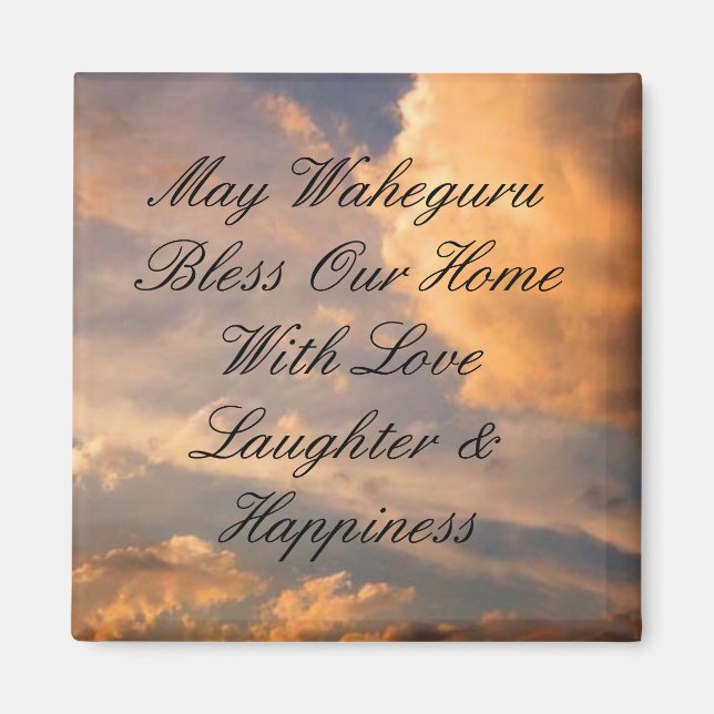 May Waheguru Bless Our Home magnet (Front)