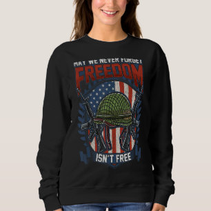 May We Never Forget Freedom Isn't Free Memorial Da Sweatshirt