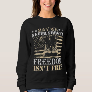 May We Never Forget Freedom Isn't Free  Veterans D Sweatshirt