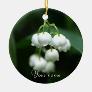 May white lilies ceramic ornament
