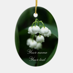 May white lilies ceramic ornament