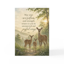 May Wisdom and Strength Return Deer Birthday Card