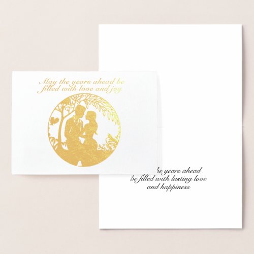May years ahead be filled with love and joy foil card