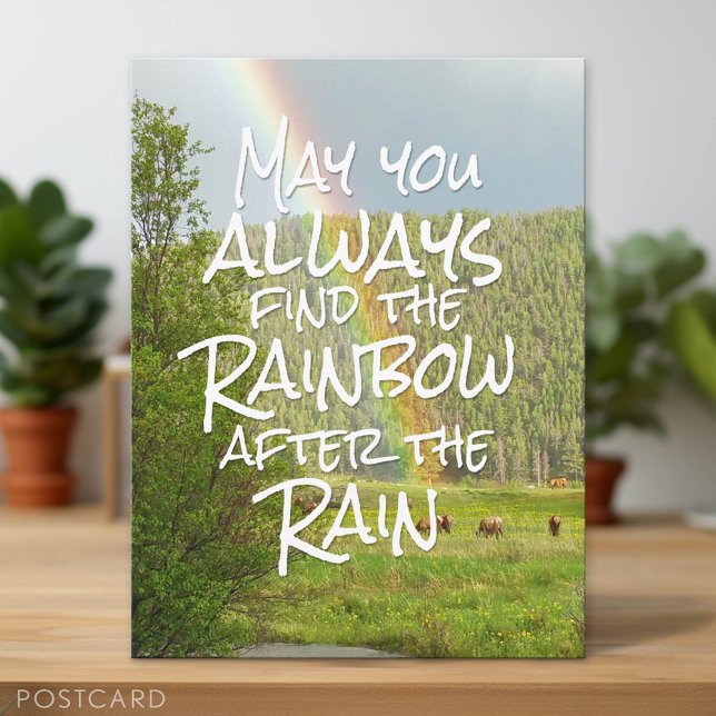 May You Always Find the Rainbow After the Rain Postcard (Postcard)
