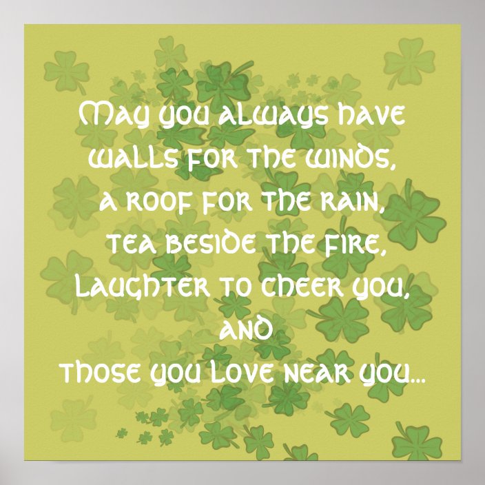 May you always have walls for the ... - Customized Poster | Zazzle.com