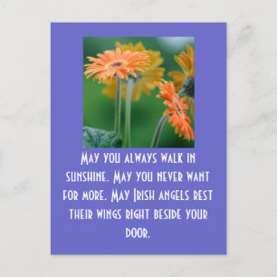 May you always walk in sunshine. M... Postcard