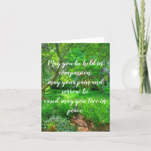 May you be held in compassion, North Carolina Letterpress Thank You Card