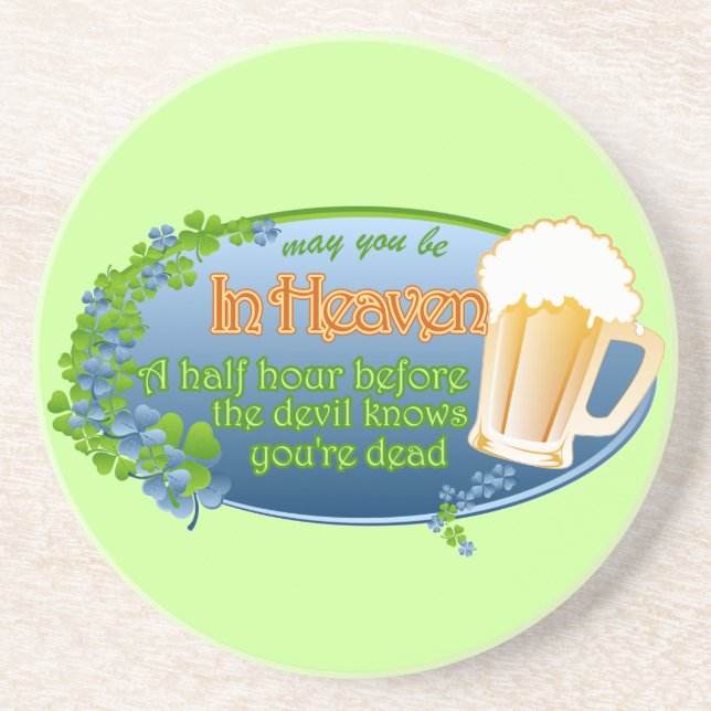 May You Be In Heaven Sandstone Coaster (Front)