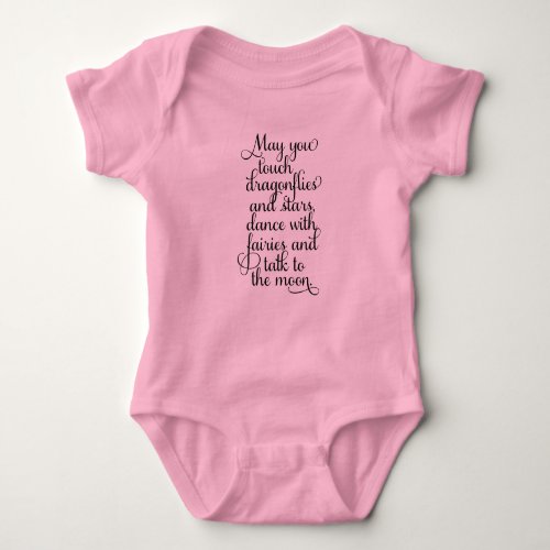 May you dance with fairies Irish Blessing Baby Bodysuit