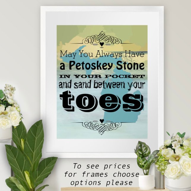 May You Have Petoskey Stone In Pocket Sand Between Poster (Creator Uploaded)