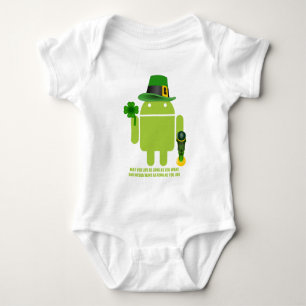 May You Live As Long As You Want Irish Android Baby Bodysuit