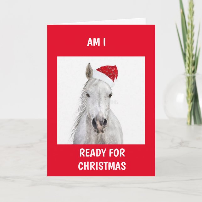 MAY YOU NEIGHS BE "MERRY AND BRIGHT" HOLIDAY CARD (Front)
