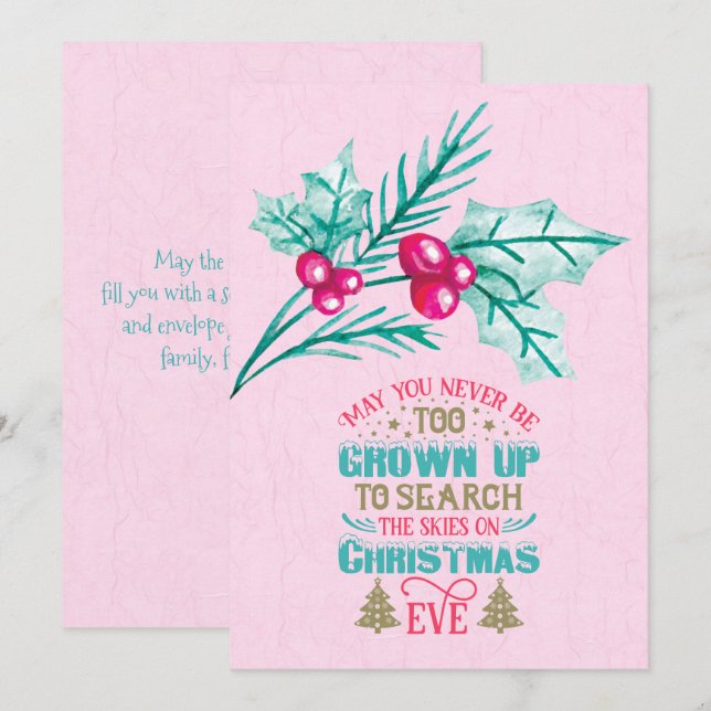 May You Never Be Too Grown Up Holiday Card (Front/Back)