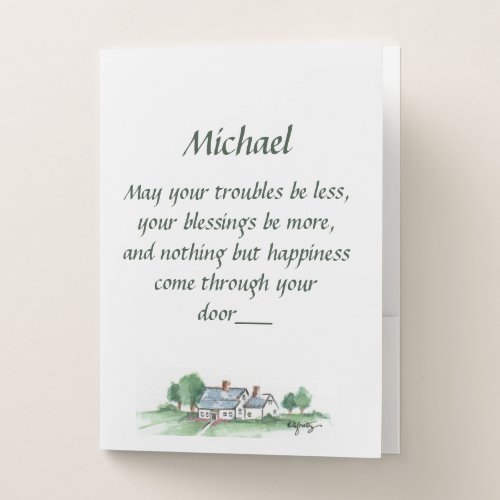 May Your Blessing be More House prayer Pocket Folder