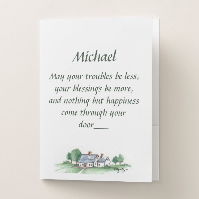 "May Your Blessing be More" House prayer Pocket Folder (Front)