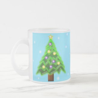 May your Christmas be filled with Joy! Frosted Glass Coffee Mug