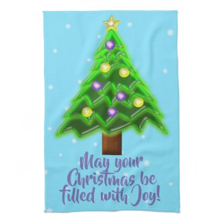 May your Christmas be filled with Joy! Hand Towel