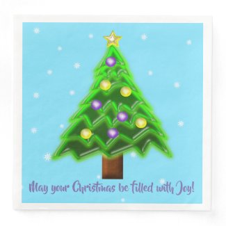 May your Christmas be filled with Joy! Paper Dinner Napkin