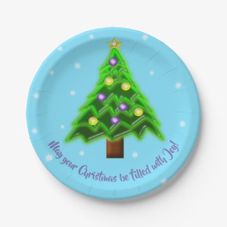 May your Christmas be filled with Joy! Paper Plate