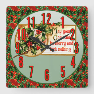 May Your Christmas Be Merry and Lack Nothing Clock