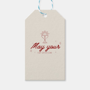 May Your Cup Overflow. Customizable Photo Favor Gift Tags