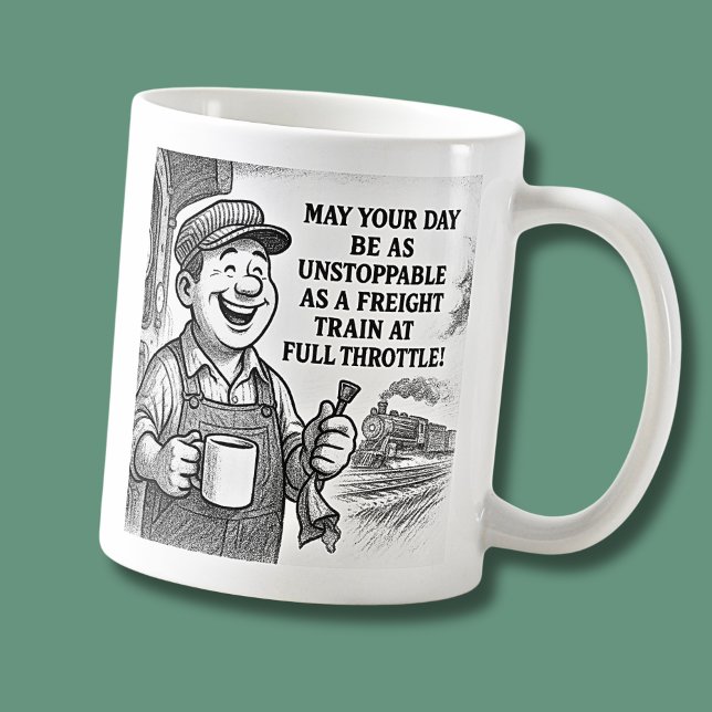 May Your Day Be As Unstoppable As A Freight Train Coffee Mug (Creator Uploaded)