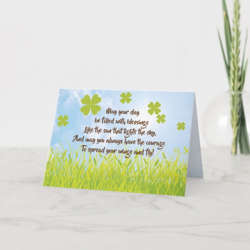 May Your Day be Filled with Blessings Irish Card