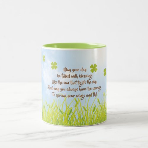 May Your Day be Filled with Blessings Irish Two_Tone Coffee Mug