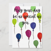 May your day be special colourful balloons