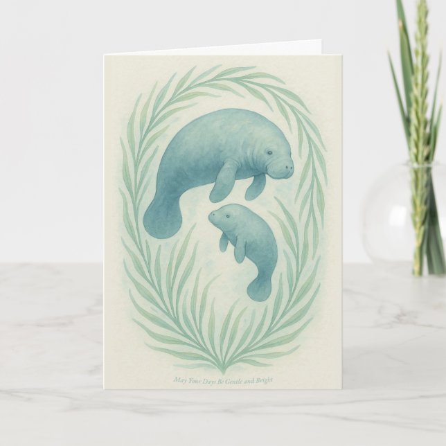 May Your Days Be Gentle and Bright – Mother & Baby Card (Front)