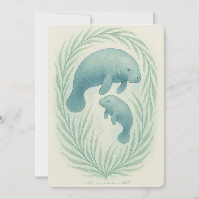 May Your Days Be Gentle and Bright – Mother & Baby Holiday Card (Front)