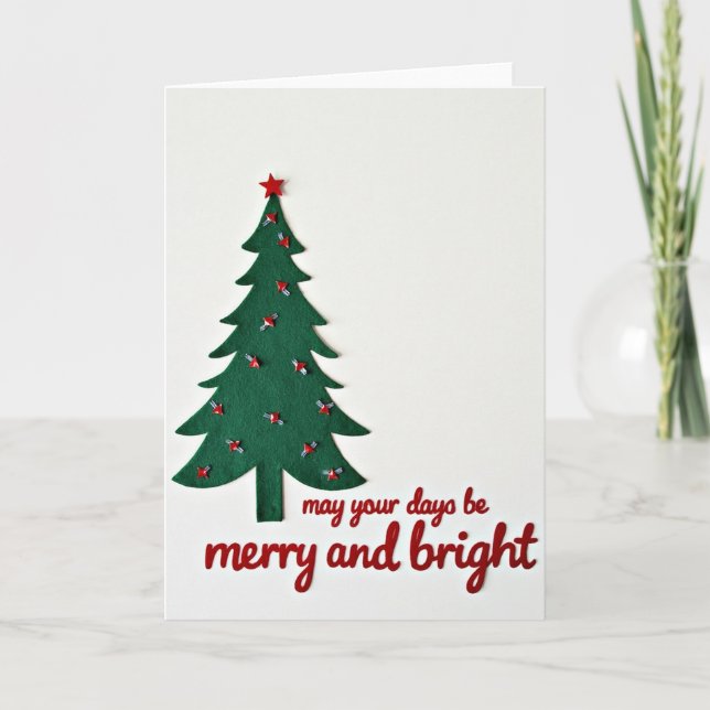 May Your Days Be Merry and Bright Card (Front)