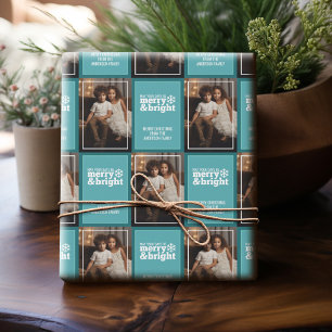 May Your Days Be Merry Bright - 1 Photo Whimsical Wrapping Paper