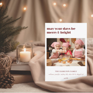 May Your Days Be Merry & Bright Christmas Card