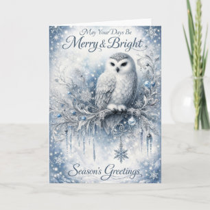 May Your Days Be Merry & Bright – Winter Owl Card