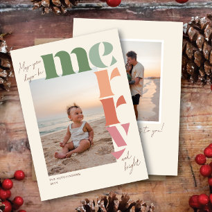 May Your Days Be Merry Colorful Christmas Card