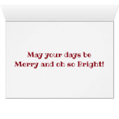 **MAY YOUR DAYS BE MERRY & SO BRIGHT** GNOME STYLE (Inside Horizontal (Bottom))