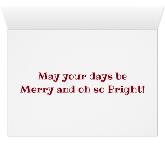 **MAY YOUR DAYS BE MERRY & SO BRIGHT** GNOME STYLE (Inside Horizontal (Bottom))