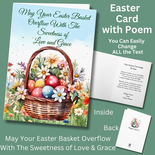 May Your Easter Basket Overflow With Sweetness Card